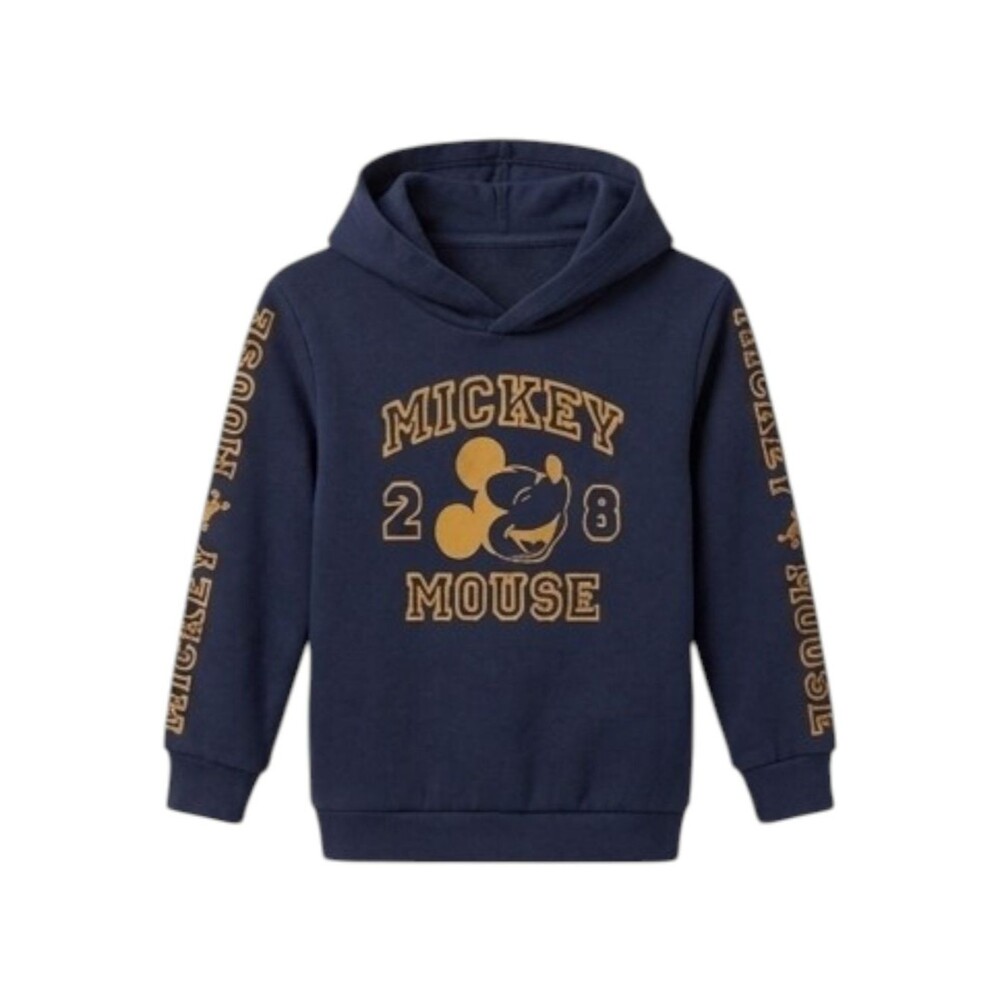 H&M Disney Mickey Mouse Sweatshirt Hoodie Navy Blue Kids Boy Disneyland Size 3 4